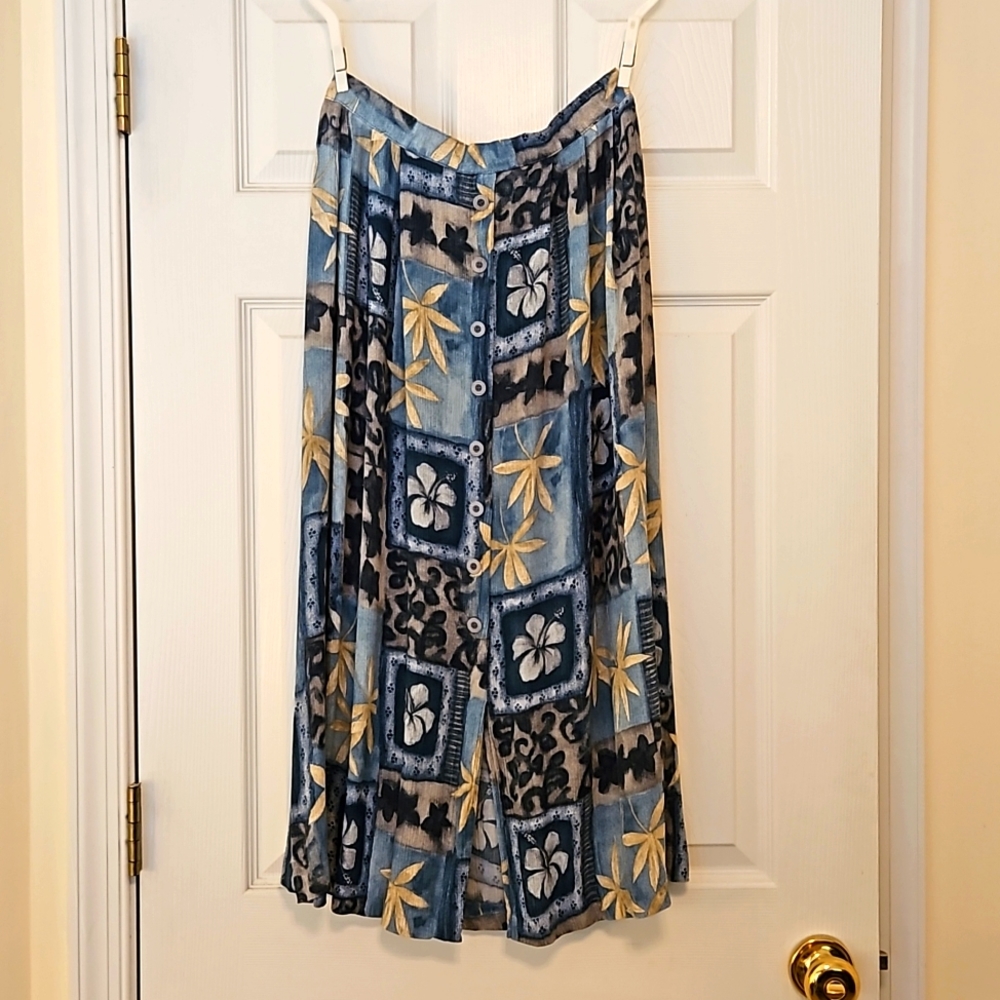 Alfred Dunner Floral Pull-On Skirt Size 12